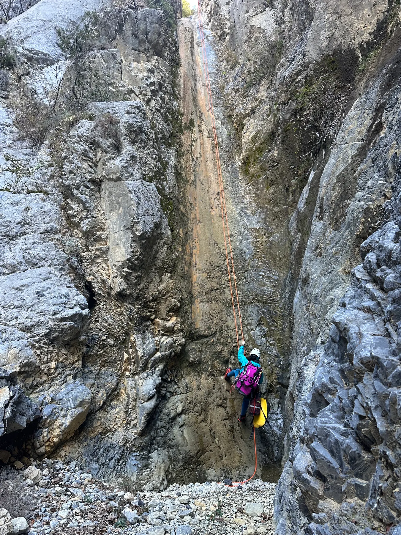 Canyoning dans le Ravin de Lagouna : canyon sec dans la vallée de la Roya